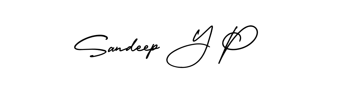 Create a beautiful signature design for name Sandeep Y P. With this signature (AmerikaSignatureDemo-Regular) fonts, you can make a handwritten signature for free. Sandeep Y P signature style 3 images and pictures png