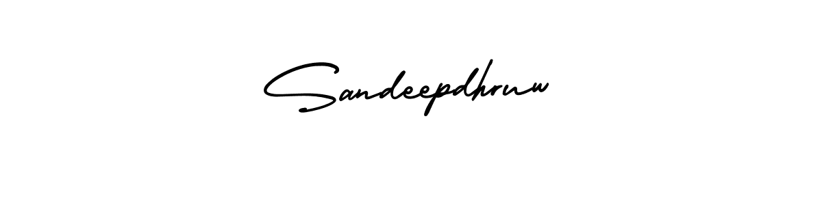 The best way (AmerikaSignatureDemo-Regular) to make a short signature is to pick only two or three words in your name. The name Sandeepdhruw include a total of six letters. For converting this name. Sandeepdhruw signature style 3 images and pictures png