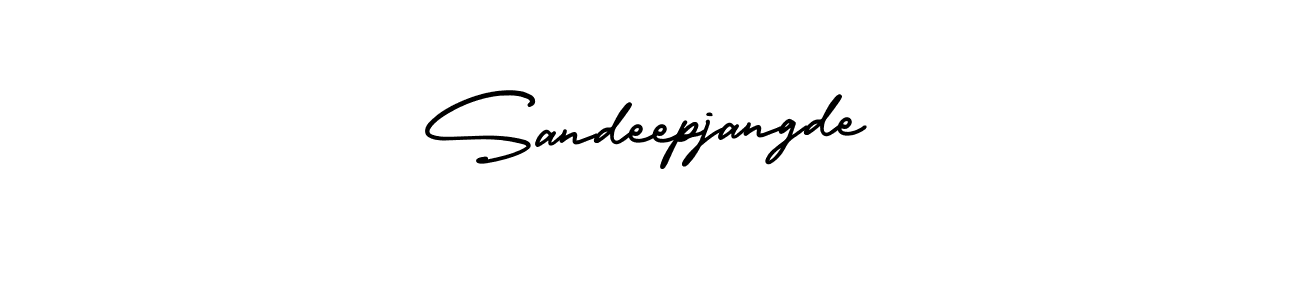 How to make Sandeepjangde signature? AmerikaSignatureDemo-Regular is a professional autograph style. Create handwritten signature for Sandeepjangde name. Sandeepjangde signature style 3 images and pictures png