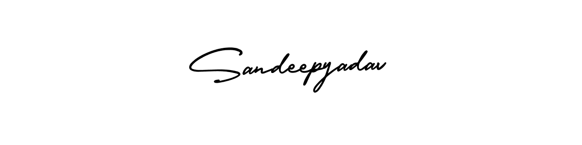 Sandeepyadav stylish signature style. Best Handwritten Sign (AmerikaSignatureDemo-Regular) for my name. Handwritten Signature Collection Ideas for my name Sandeepyadav. Sandeepyadav signature style 3 images and pictures png