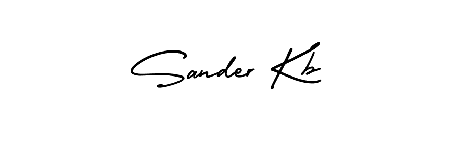 How to make Sander Kb name signature. Use AmerikaSignatureDemo-Regular style for creating short signs online. This is the latest handwritten sign. Sander Kb signature style 3 images and pictures png