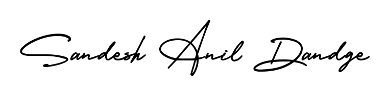 You should practise on your own different ways (AmerikaSignatureDemo-Regular) to write your name (Sandesh Anil Dandge) in signature. Don't let someone else do it for you. Sandesh Anil Dandge signature style 3 images and pictures png