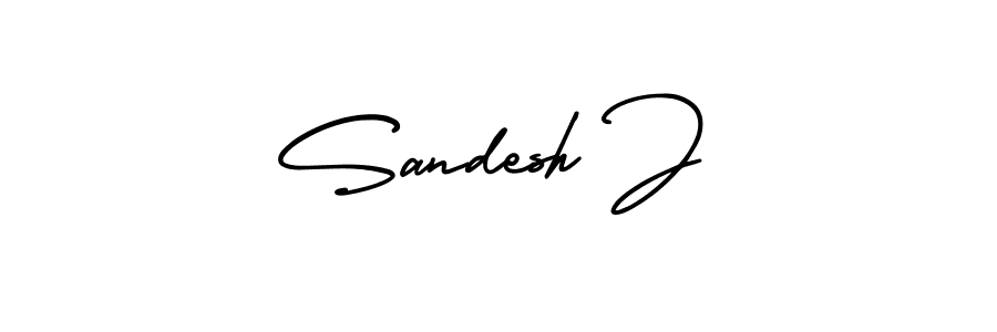 Best and Professional Signature Style for Sandesh J. AmerikaSignatureDemo-Regular Best Signature Style Collection. Sandesh J signature style 3 images and pictures png