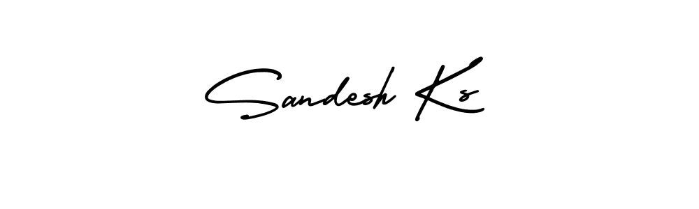 Make a beautiful signature design for name Sandesh Ks. With this signature (AmerikaSignatureDemo-Regular) style, you can create a handwritten signature for free. Sandesh Ks signature style 3 images and pictures png