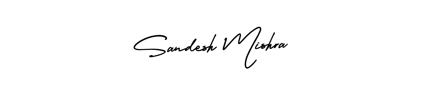 How to make Sandesh Mishra signature? AmerikaSignatureDemo-Regular is a professional autograph style. Create handwritten signature for Sandesh Mishra name. Sandesh Mishra signature style 3 images and pictures png