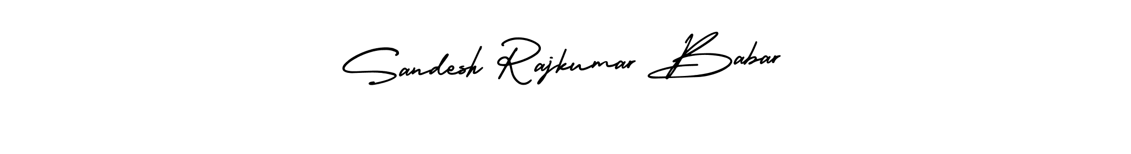 How to Draw Sandesh Rajkumar Babar signature style? AmerikaSignatureDemo-Regular is a latest design signature styles for name Sandesh Rajkumar Babar. Sandesh Rajkumar Babar signature style 3 images and pictures png