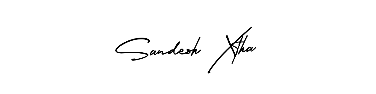 Sandesh Xtha stylish signature style. Best Handwritten Sign (AmerikaSignatureDemo-Regular) for my name. Handwritten Signature Collection Ideas for my name Sandesh Xtha. Sandesh Xtha signature style 3 images and pictures png