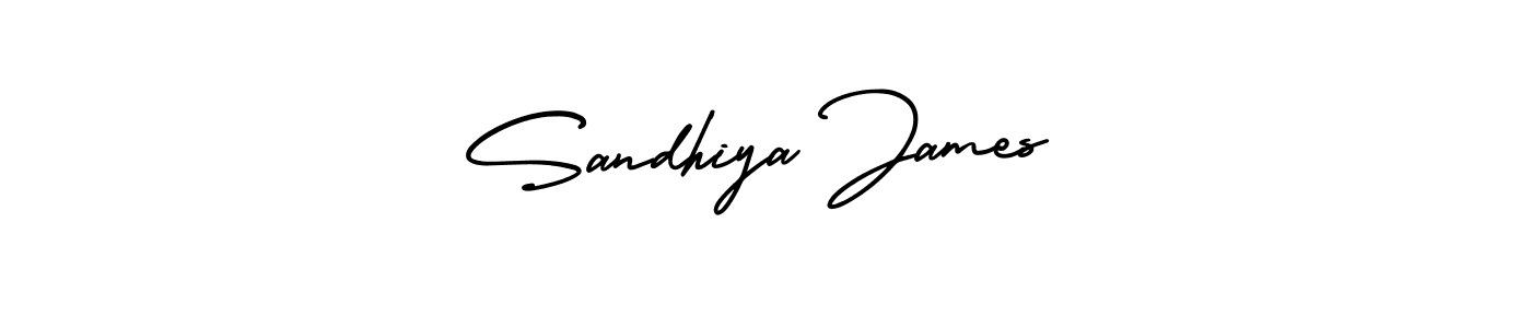 It looks lik you need a new signature style for name Sandhiya James. Design unique handwritten (AmerikaSignatureDemo-Regular) signature with our free signature maker in just a few clicks. Sandhiya James signature style 3 images and pictures png