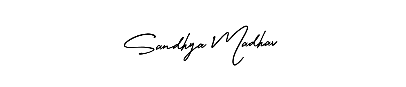 Sandhya Madhav stylish signature style. Best Handwritten Sign (AmerikaSignatureDemo-Regular) for my name. Handwritten Signature Collection Ideas for my name Sandhya Madhav. Sandhya Madhav signature style 3 images and pictures png