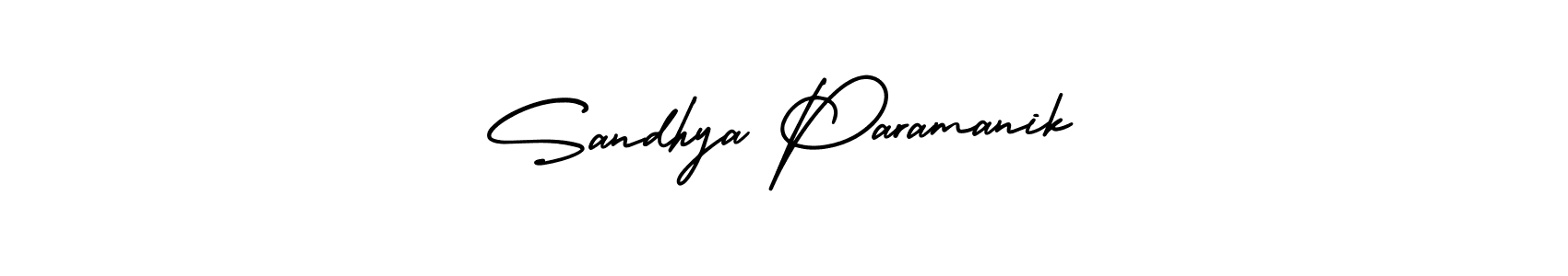 How to make Sandhya Paramanik name signature. Use AmerikaSignatureDemo-Regular style for creating short signs online. This is the latest handwritten sign. Sandhya Paramanik signature style 3 images and pictures png