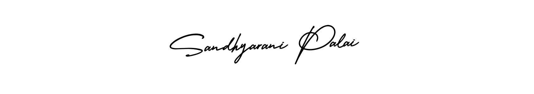 How to make Sandhyarani Palai name signature. Use AmerikaSignatureDemo-Regular style for creating short signs online. This is the latest handwritten sign. Sandhyarani Palai signature style 3 images and pictures png