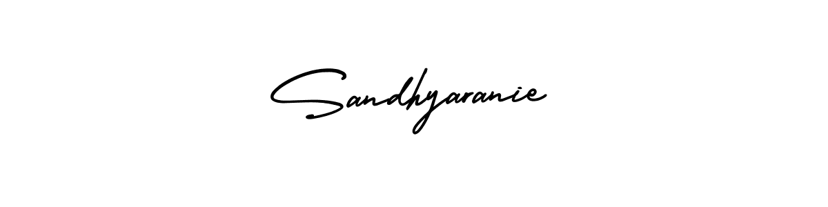 Use a signature maker to create a handwritten signature online. With this signature software, you can design (AmerikaSignatureDemo-Regular) your own signature for name Sandhyaranie. Sandhyaranie signature style 3 images and pictures png