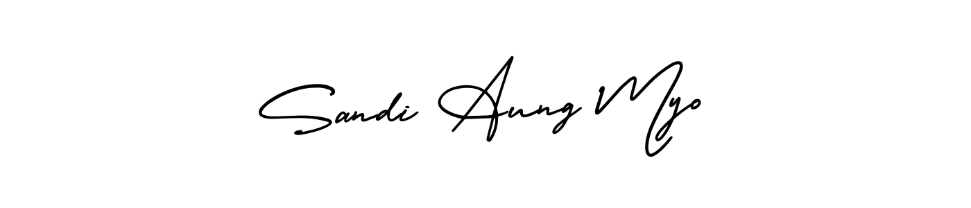 How to make Sandi Aung Myo signature? AmerikaSignatureDemo-Regular is a professional autograph style. Create handwritten signature for Sandi Aung Myo name. Sandi Aung Myo signature style 3 images and pictures png