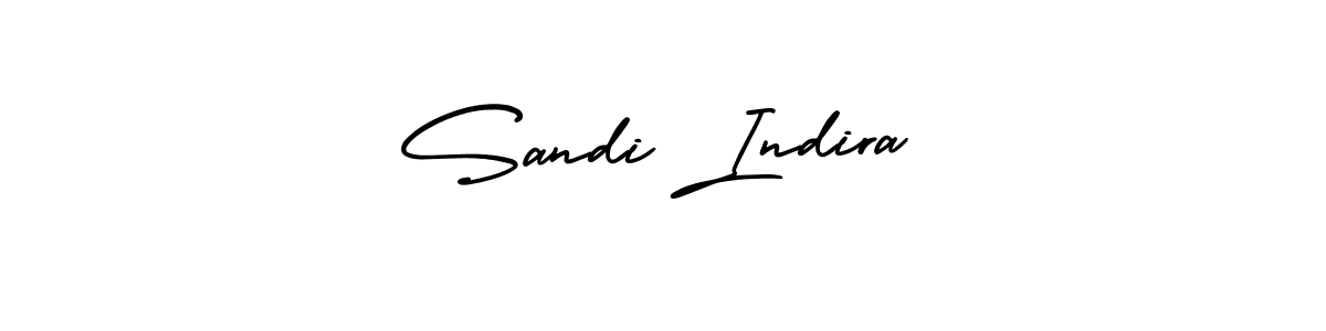 How to make Sandi Indira signature? AmerikaSignatureDemo-Regular is a professional autograph style. Create handwritten signature for Sandi Indira name. Sandi Indira signature style 3 images and pictures png