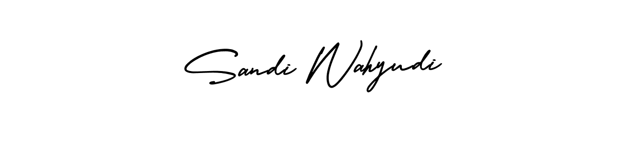 Sandi Wahyudi stylish signature style. Best Handwritten Sign (AmerikaSignatureDemo-Regular) for my name. Handwritten Signature Collection Ideas for my name Sandi Wahyudi. Sandi Wahyudi signature style 3 images and pictures png