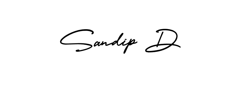 How to make Sandip D signature? AmerikaSignatureDemo-Regular is a professional autograph style. Create handwritten signature for Sandip D name. Sandip D signature style 3 images and pictures png
