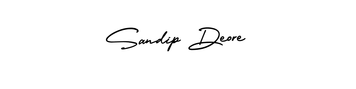 Sandip Deore stylish signature style. Best Handwritten Sign (AmerikaSignatureDemo-Regular) for my name. Handwritten Signature Collection Ideas for my name Sandip Deore. Sandip Deore signature style 3 images and pictures png