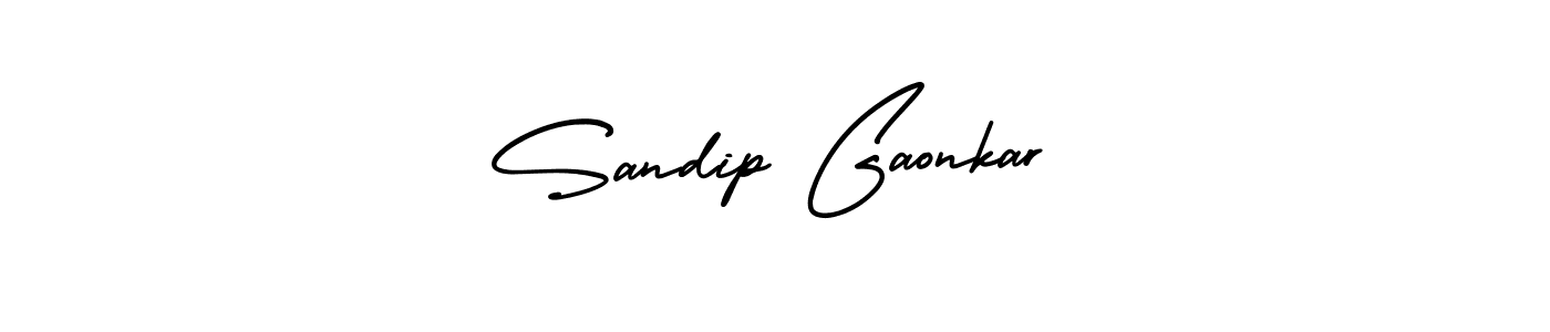 Sandip Gaonkar stylish signature style. Best Handwritten Sign (AmerikaSignatureDemo-Regular) for my name. Handwritten Signature Collection Ideas for my name Sandip Gaonkar. Sandip Gaonkar signature style 3 images and pictures png