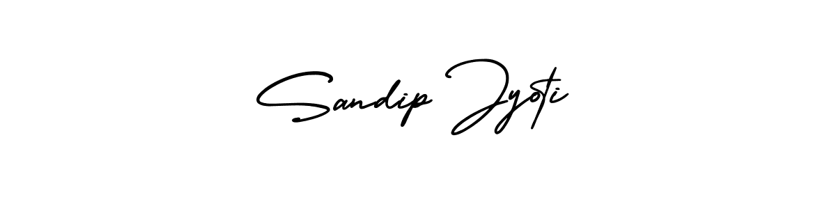 The best way (AmerikaSignatureDemo-Regular) to make a short signature is to pick only two or three words in your name. The name Sandip Jyoti include a total of six letters. For converting this name. Sandip Jyoti signature style 3 images and pictures png
