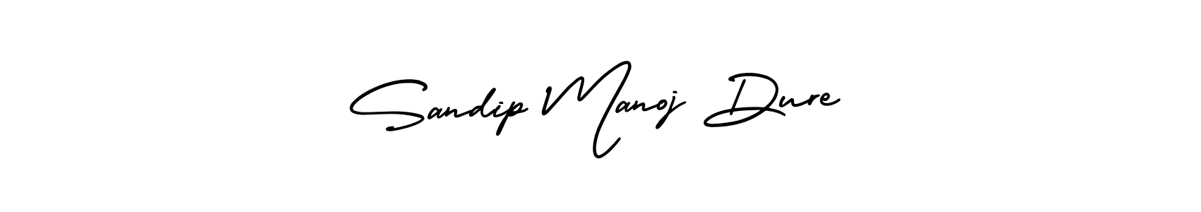 How to make Sandip Manoj Dure signature? AmerikaSignatureDemo-Regular is a professional autograph style. Create handwritten signature for Sandip Manoj Dure name. Sandip Manoj Dure signature style 3 images and pictures png