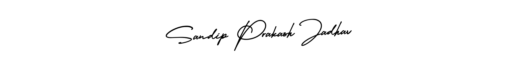 Sandip Prakash Jadhav stylish signature style. Best Handwritten Sign (AmerikaSignatureDemo-Regular) for my name. Handwritten Signature Collection Ideas for my name Sandip Prakash Jadhav. Sandip Prakash Jadhav signature style 3 images and pictures png