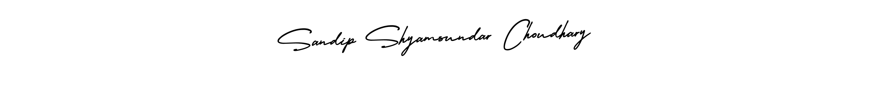 This is the best signature style for the Sandip Shyamsundar Choudhary name. Also you like these signature font (AmerikaSignatureDemo-Regular). Mix name signature. Sandip Shyamsundar Choudhary signature style 3 images and pictures png