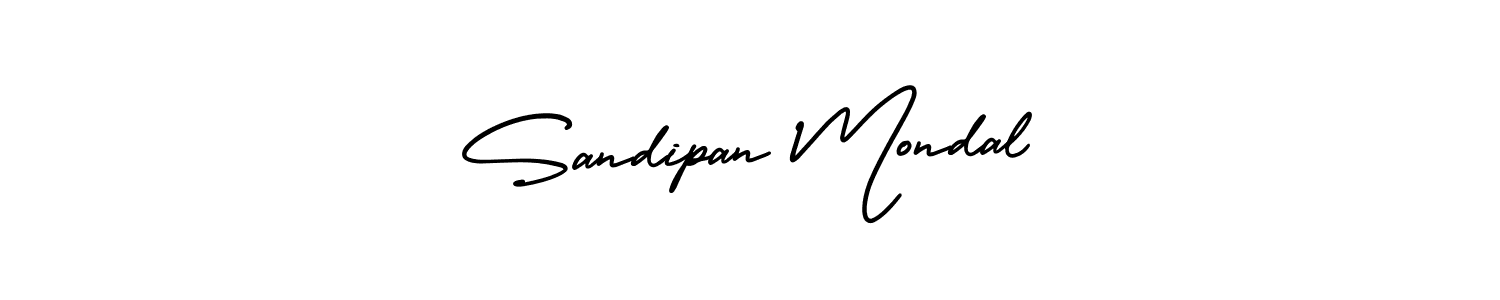 Make a beautiful signature design for name Sandipan Mondal. With this signature (AmerikaSignatureDemo-Regular) style, you can create a handwritten signature for free. Sandipan Mondal signature style 3 images and pictures png