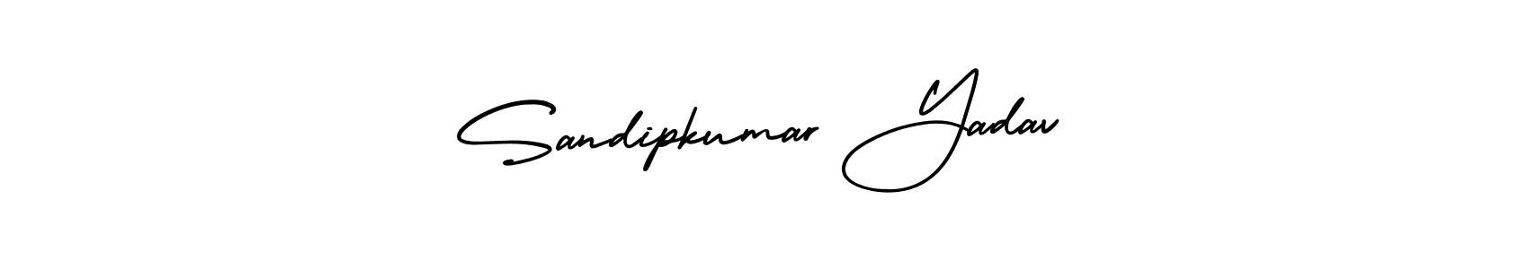 The best way (AmerikaSignatureDemo-Regular) to make a short signature is to pick only two or three words in your name. The name Sandipkumar Yadav include a total of six letters. For converting this name. Sandipkumar Yadav signature style 3 images and pictures png