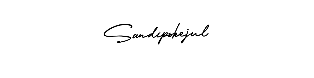 Sandipshejul stylish signature style. Best Handwritten Sign (AmerikaSignatureDemo-Regular) for my name. Handwritten Signature Collection Ideas for my name Sandipshejul. Sandipshejul signature style 3 images and pictures png