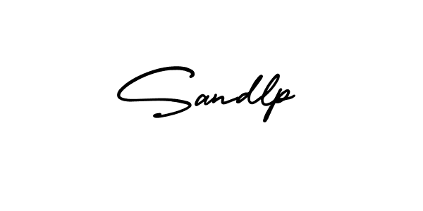 How to make Sandlp name signature. Use AmerikaSignatureDemo-Regular style for creating short signs online. This is the latest handwritten sign. Sandlp signature style 3 images and pictures png