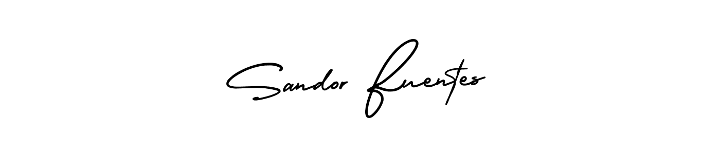 How to make Sandor Fuentes name signature. Use AmerikaSignatureDemo-Regular style for creating short signs online. This is the latest handwritten sign. Sandor Fuentes signature style 3 images and pictures png