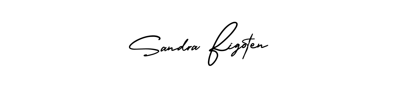 How to make Sandra Figoten name signature. Use AmerikaSignatureDemo-Regular style for creating short signs online. This is the latest handwritten sign. Sandra Figoten signature style 3 images and pictures png