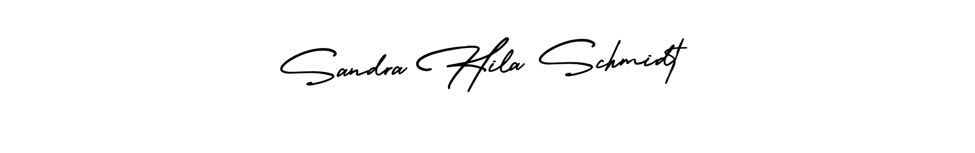 How to make Sandra Hila Schmidt name signature. Use AmerikaSignatureDemo-Regular style for creating short signs online. This is the latest handwritten sign. Sandra Hila Schmidt signature style 3 images and pictures png