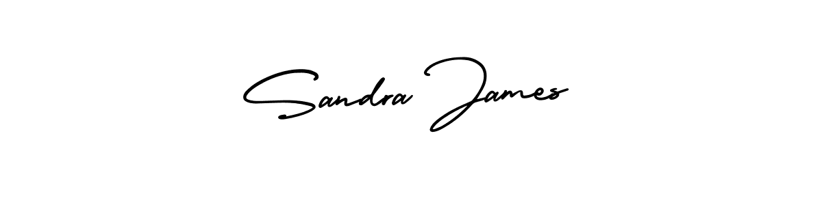 Sandra James stylish signature style. Best Handwritten Sign (AmerikaSignatureDemo-Regular) for my name. Handwritten Signature Collection Ideas for my name Sandra James. Sandra James signature style 3 images and pictures png