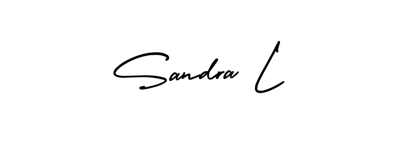 Make a beautiful signature design for name Sandra L. With this signature (AmerikaSignatureDemo-Regular) style, you can create a handwritten signature for free. Sandra L signature style 3 images and pictures png