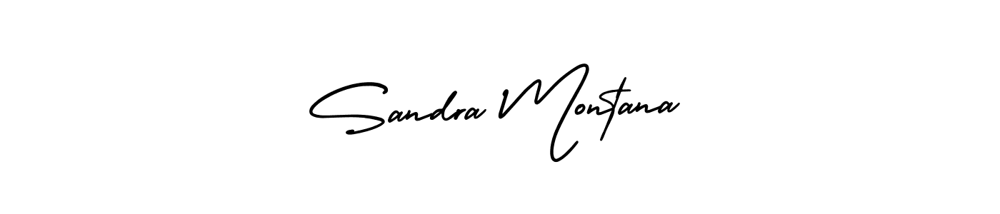 This is the best signature style for the Sandra Montana name. Also you like these signature font (AmerikaSignatureDemo-Regular). Mix name signature. Sandra Montana signature style 3 images and pictures png