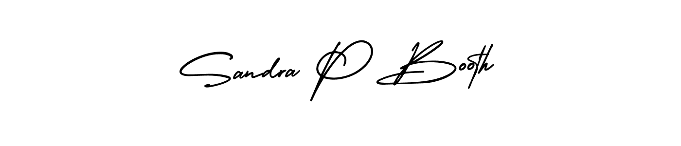 Sandra P Booth stylish signature style. Best Handwritten Sign (AmerikaSignatureDemo-Regular) for my name. Handwritten Signature Collection Ideas for my name Sandra P Booth. Sandra P Booth signature style 3 images and pictures png