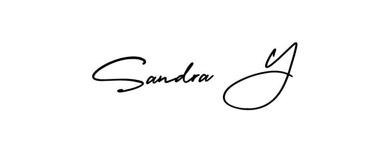 You should practise on your own different ways (AmerikaSignatureDemo-Regular) to write your name (Sandra Y) in signature. don't let someone else do it for you. Sandra Y signature style 3 images and pictures png