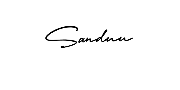 How to make Sanduu signature? AmerikaSignatureDemo-Regular is a professional autograph style. Create handwritten signature for Sanduu name. Sanduu signature style 3 images and pictures png