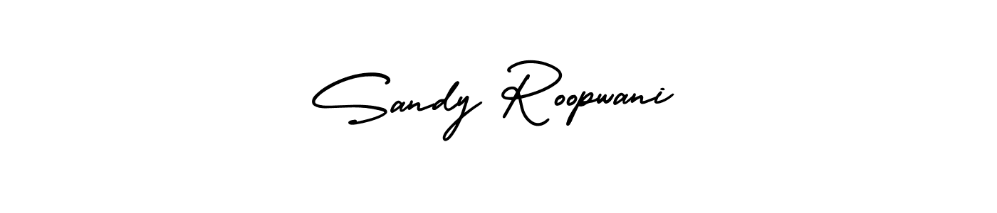 This is the best signature style for the Sandy Roopwani name. Also you like these signature font (AmerikaSignatureDemo-Regular). Mix name signature. Sandy Roopwani signature style 3 images and pictures png