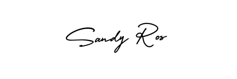 How to make Sandy Ros name signature. Use AmerikaSignatureDemo-Regular style for creating short signs online. This is the latest handwritten sign. Sandy Ros signature style 3 images and pictures png