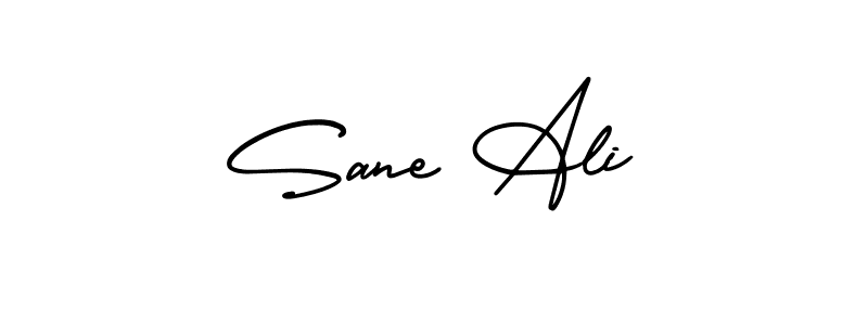 How to make Sane Ali name signature. Use AmerikaSignatureDemo-Regular style for creating short signs online. This is the latest handwritten sign. Sane Ali signature style 3 images and pictures png