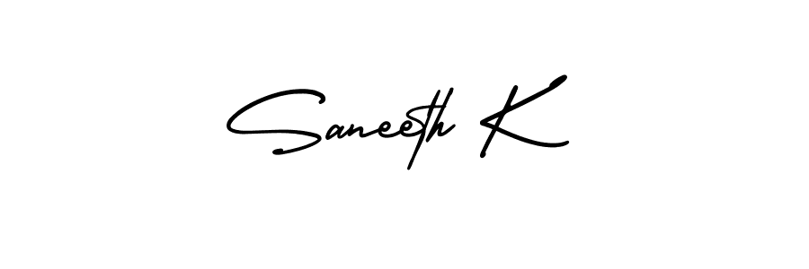 Similarly AmerikaSignatureDemo-Regular is the best handwritten signature design. Signature creator online .You can use it as an online autograph creator for name Saneeth K. Saneeth K signature style 3 images and pictures png