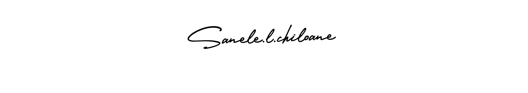 Use a signature maker to create a handwritten signature online. With this signature software, you can design (AmerikaSignatureDemo-Regular) your own signature for name Sanele.l.chiloane. Sanele.l.chiloane signature style 3 images and pictures png