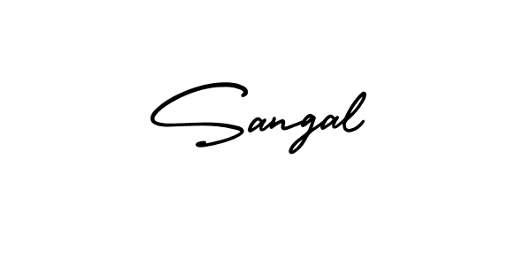 How to make Sangal name signature. Use AmerikaSignatureDemo-Regular style for creating short signs online. This is the latest handwritten sign. Sangal signature style 3 images and pictures png