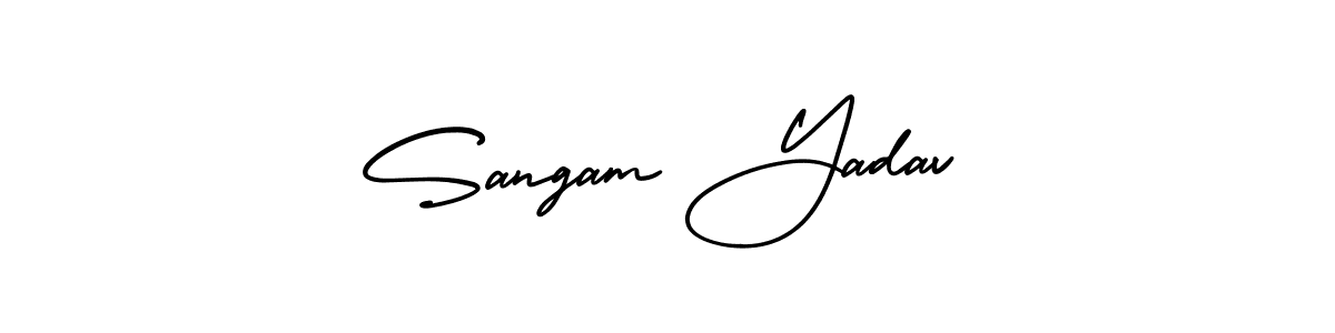 See photos of Sangam Yadav official signature by Spectra . Check more albums & portfolios. Read reviews & check more about AmerikaSignatureDemo-Regular font. Sangam Yadav signature style 3 images and pictures png