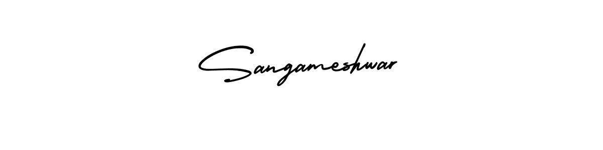 Make a beautiful signature design for name Sangameshwar. With this signature (AmerikaSignatureDemo-Regular) style, you can create a handwritten signature for free. Sangameshwar signature style 3 images and pictures png