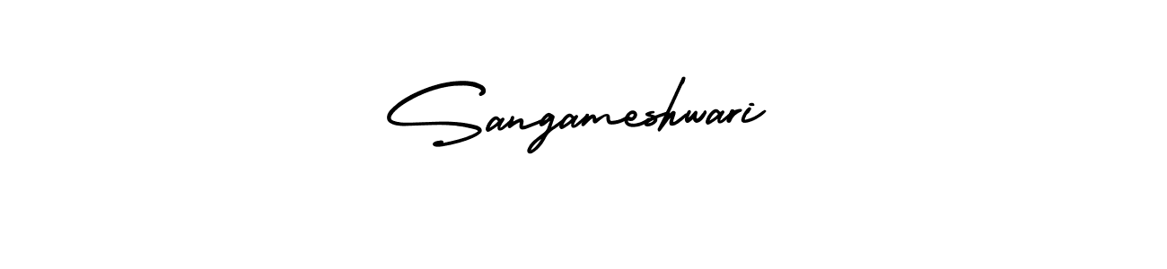 Design your own signature with our free online signature maker. With this signature software, you can create a handwritten (AmerikaSignatureDemo-Regular) signature for name Sangameshwari. Sangameshwari signature style 3 images and pictures png