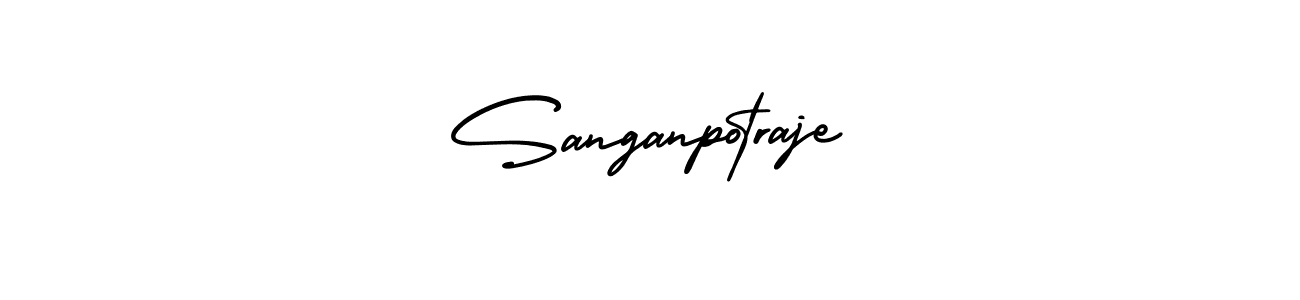 This is the best signature style for the Sanganpotraje name. Also you like these signature font (AmerikaSignatureDemo-Regular). Mix name signature. Sanganpotraje signature style 3 images and pictures png