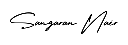 Download transparent PNG signature for name Sangaran Nair styled with AmerikaSignatureDemo-Regular font. Ready to paste directly into PDF and Word agreements. Sangaran Nair signature style 3 images and pictures png